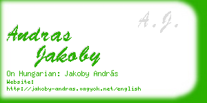 andras jakoby business card