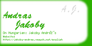 andras jakoby business card